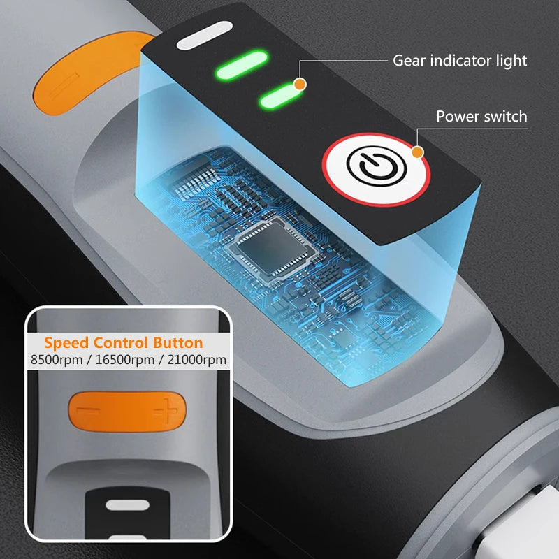 Wireless 3-Speed Rotary Tool Kit – 35W Mini Drill & Engraving Pen (USB, 8500–21000 RPM)