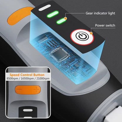 Wireless 3-Speed Rotary Tool Kit – 35W Mini Drill & Engraving Pen (USB, 8500–21000 RPM)